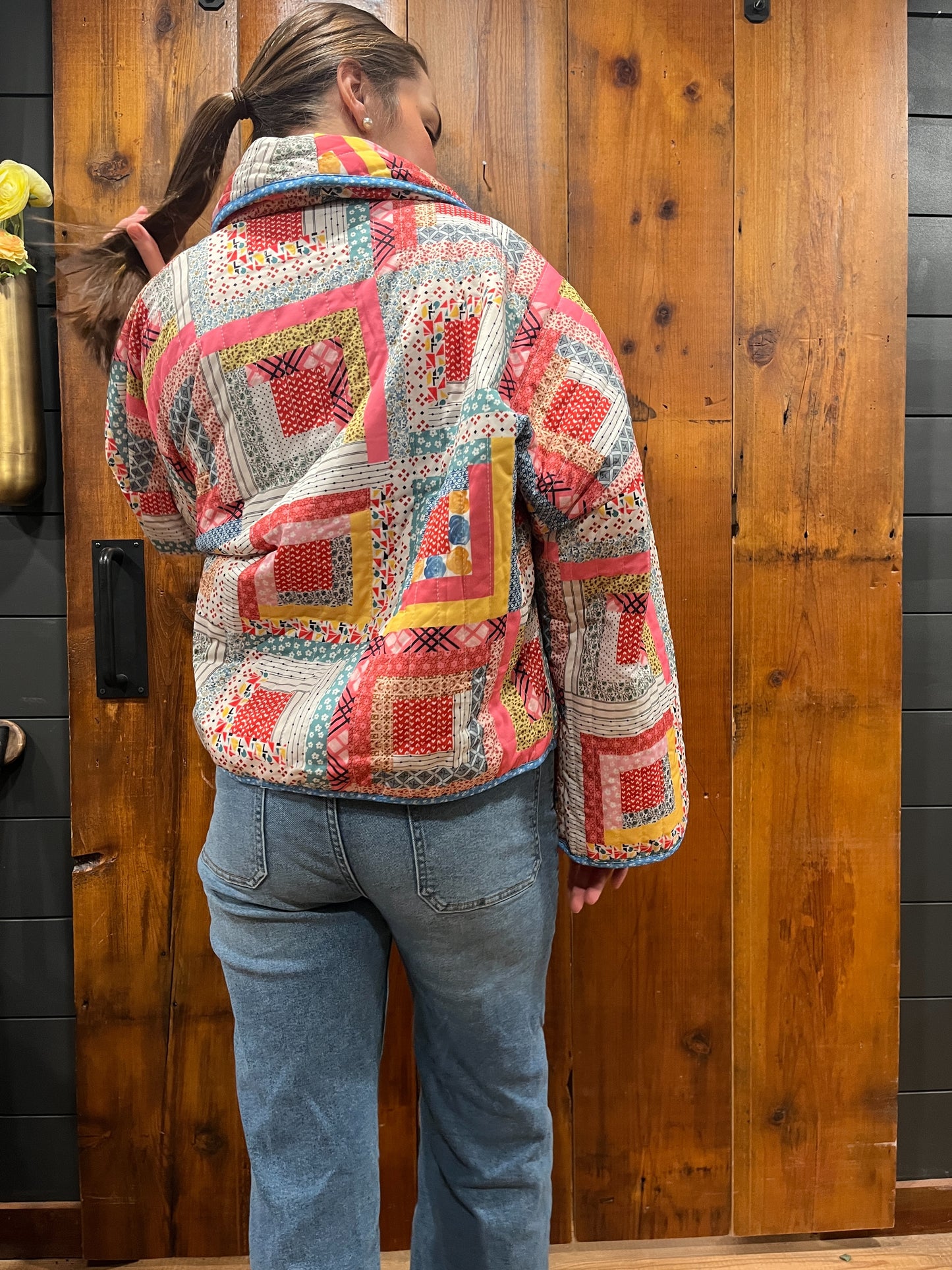 Color Block Quilted Jacket