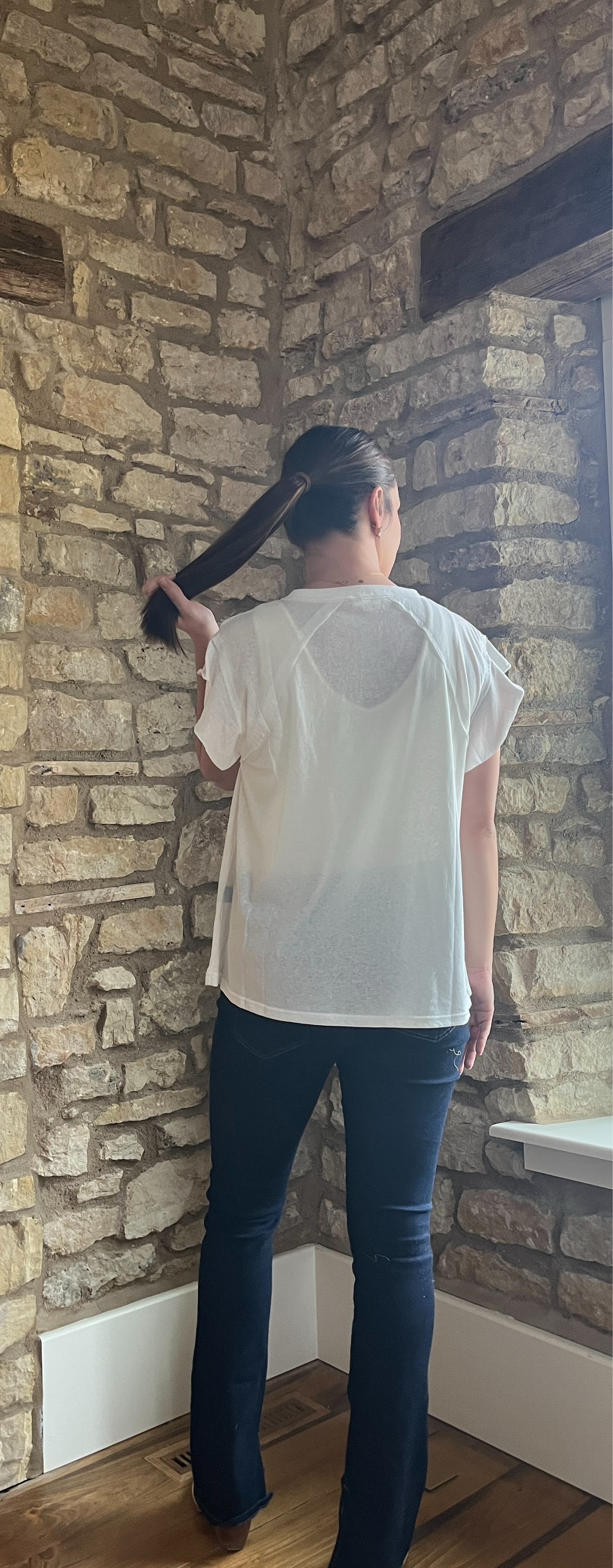 Ruffle Short Sleeve V-Neck