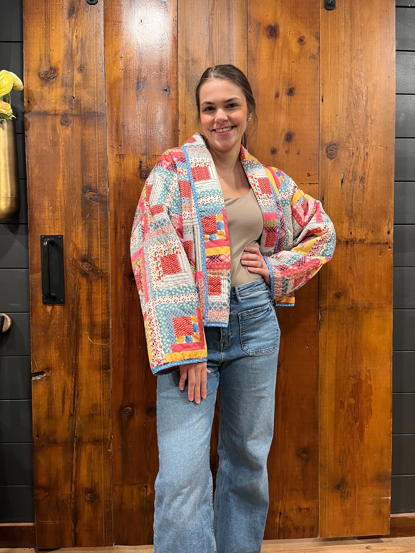 Color Block Quilted Jacket