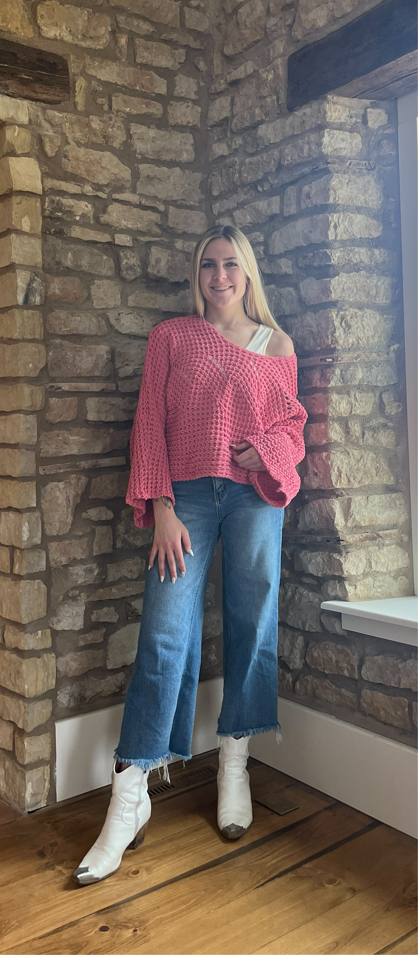 Chenille Cropped Sweater