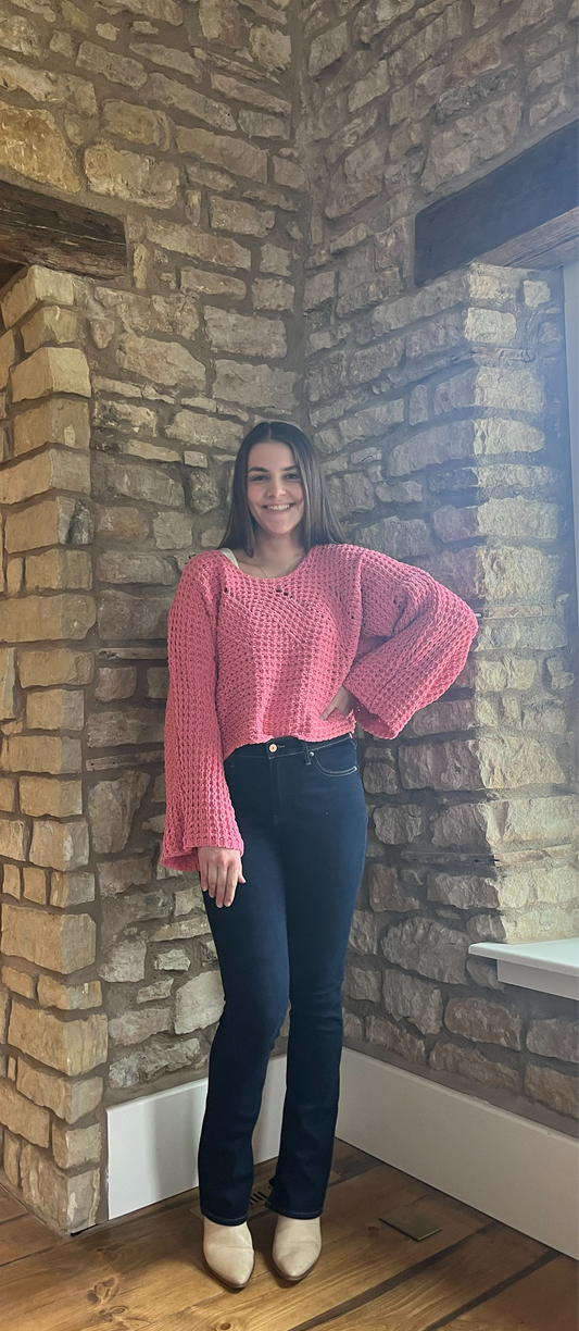 Chenille Cropped Sweater