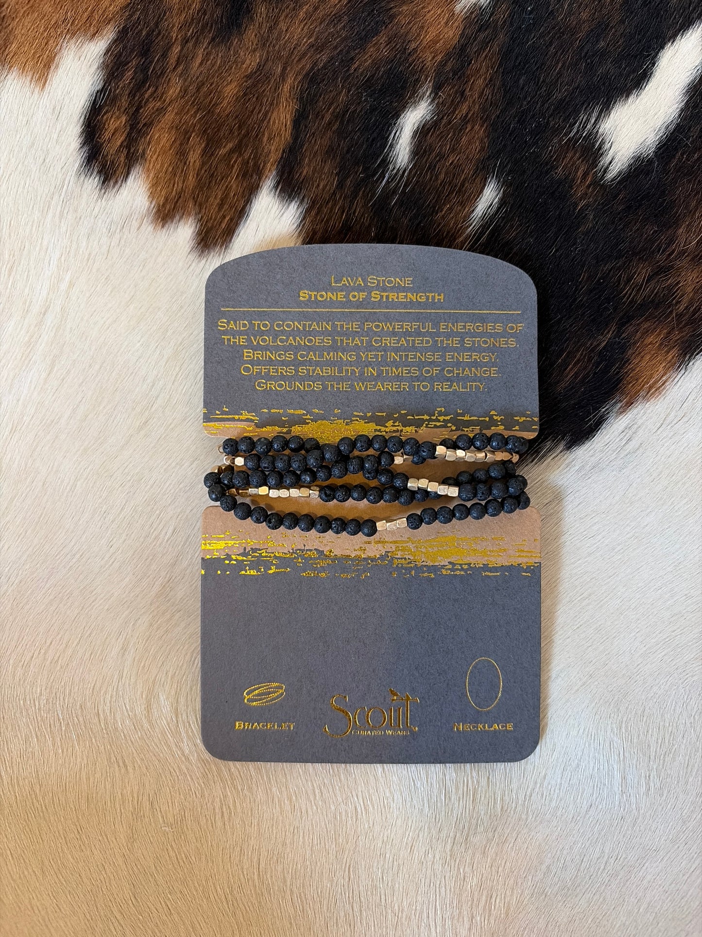 Lava Stone Wrap Bracelet