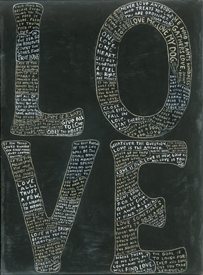 "LOVE" Handmade Paper Print