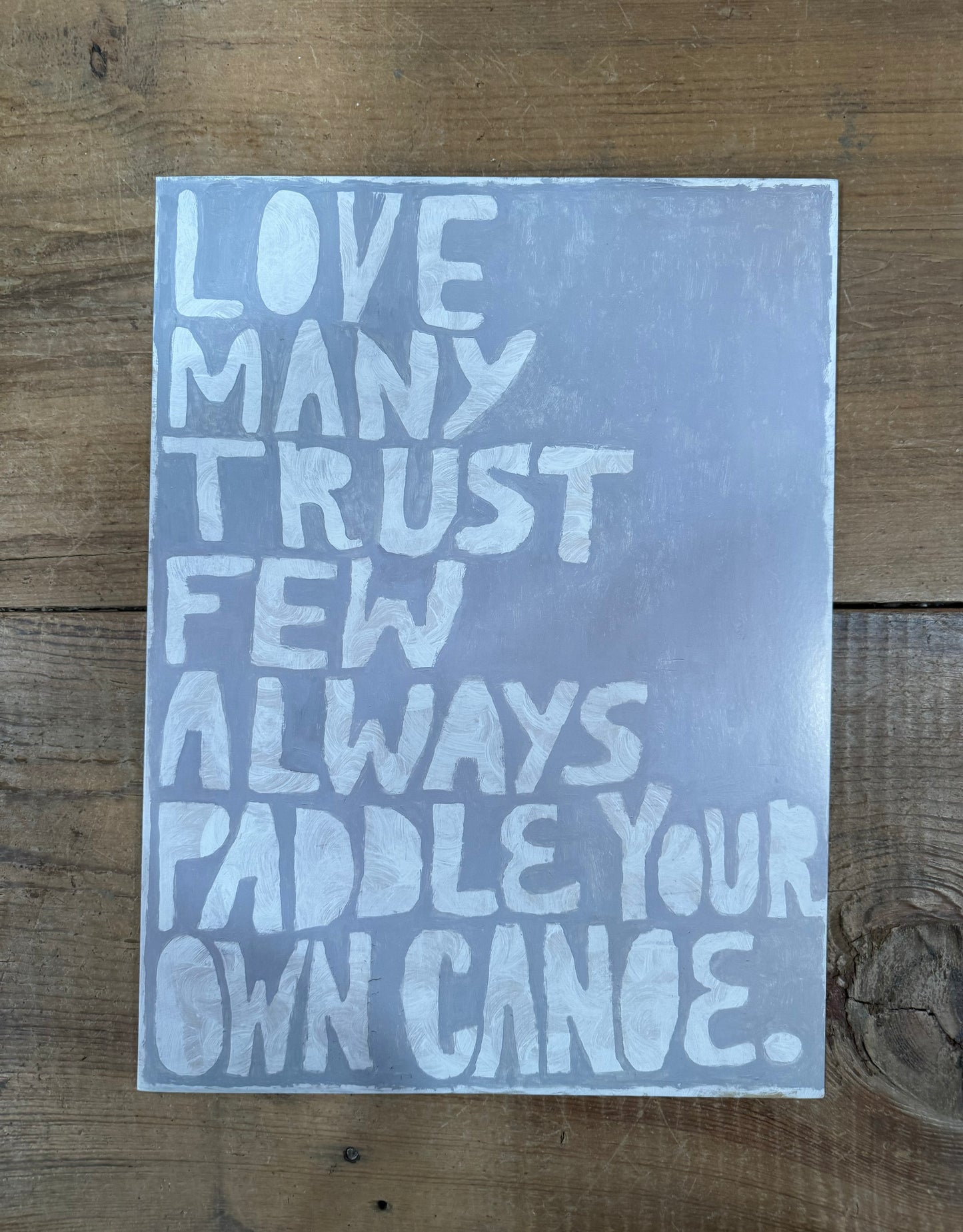 "Paddle Your Own Canoe" Handmade Paper Print
