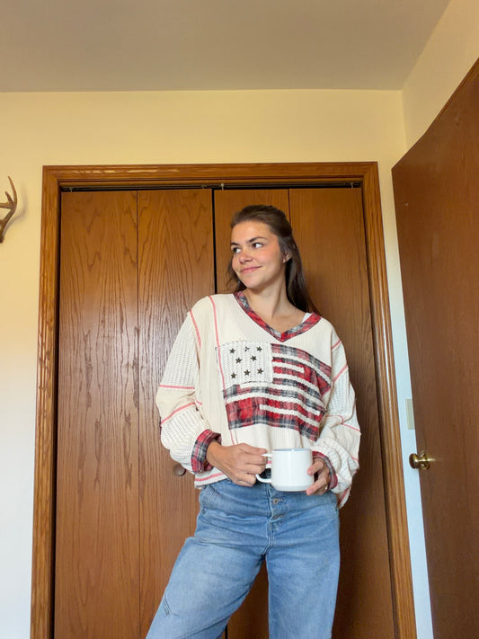 Plaid Flag Top