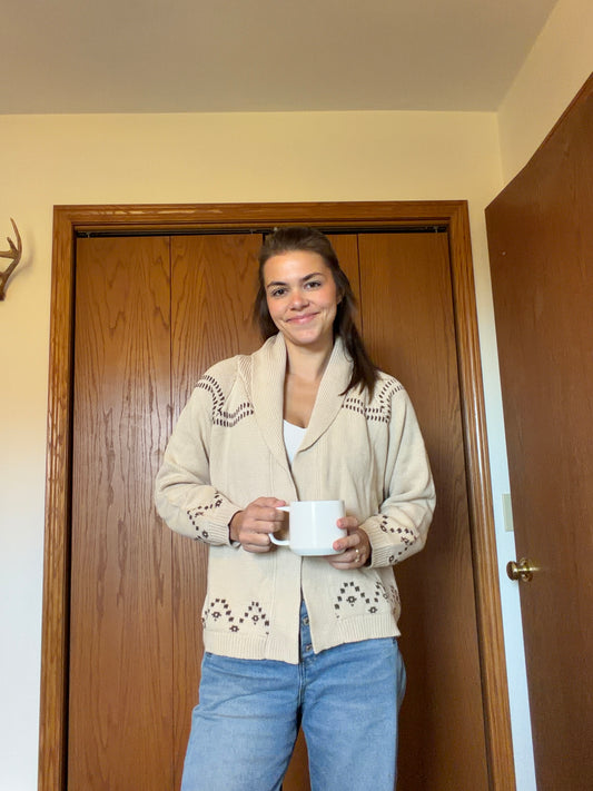 Horse Shawl Knit Cardigan