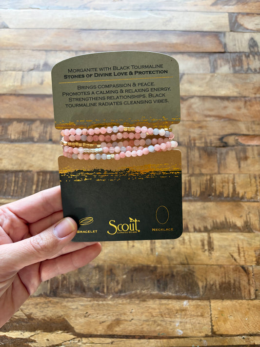 Morganite Scout Wrap Bracelet