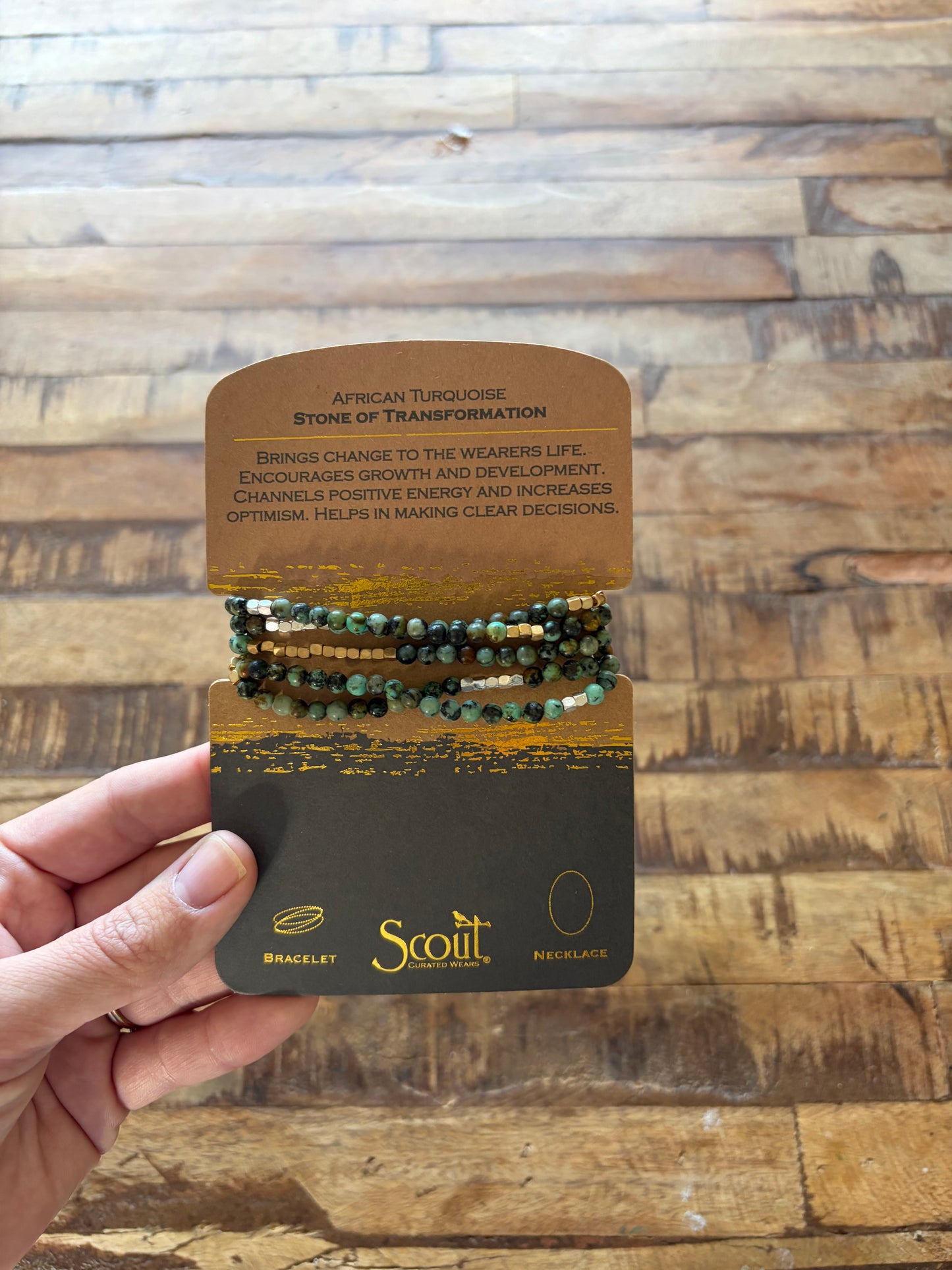 African Turquoise Wrap Bracelet