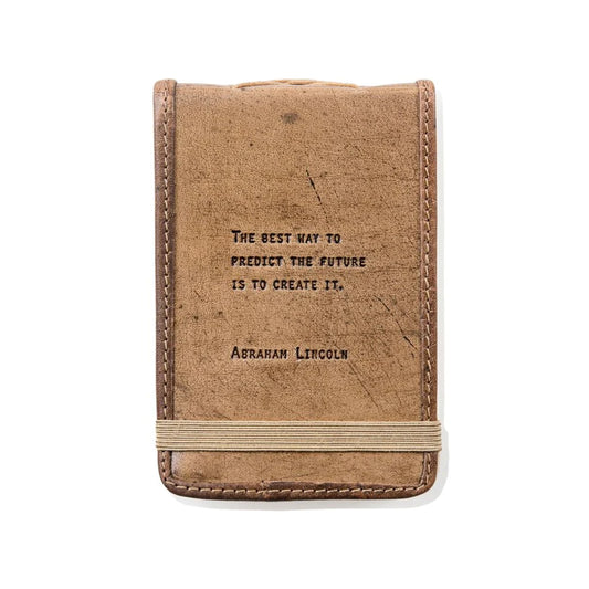 Mini Leather Quote Journal